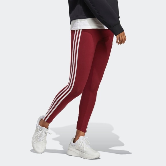 adidas ESSENTIALS 3-STRIPES HIGH-WAISTED SINGLE JERSEY LEGGINGS - Picture 3 of 8